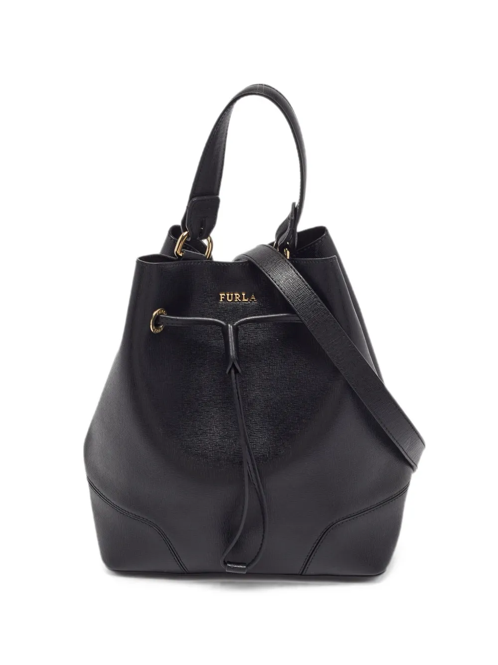 Furla Stacy drawstring bucket bag - Schwarz