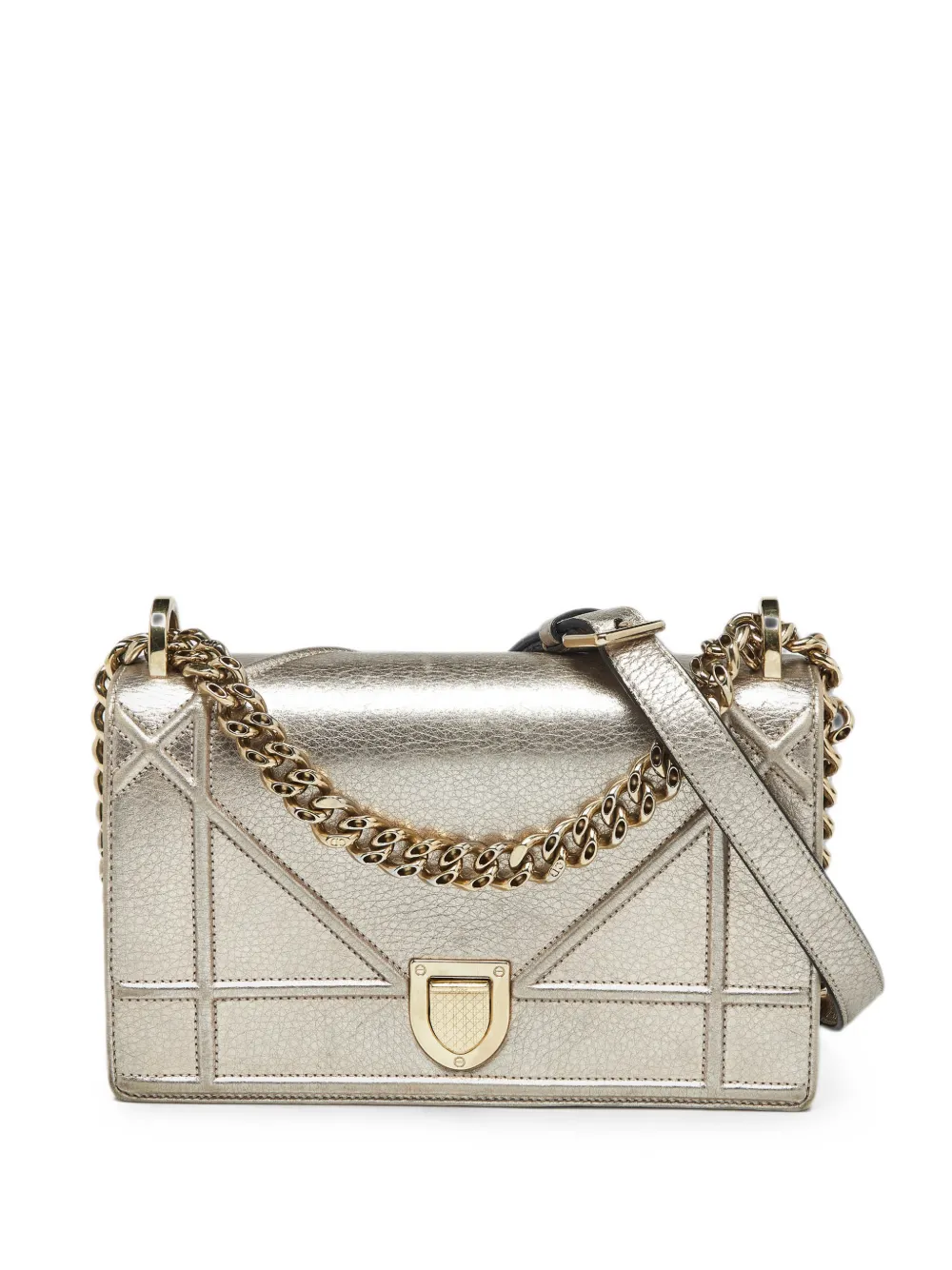 Christian Dior Pre-Owned 2017 small Diorama Cannage shoulder bag - Gold