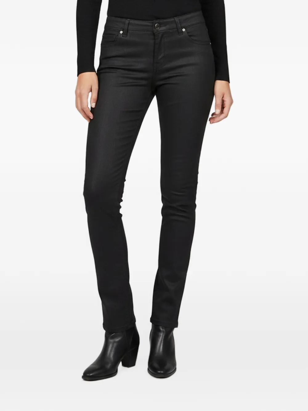 Fendi Pre-Owned coated low-rise jeans - Nero