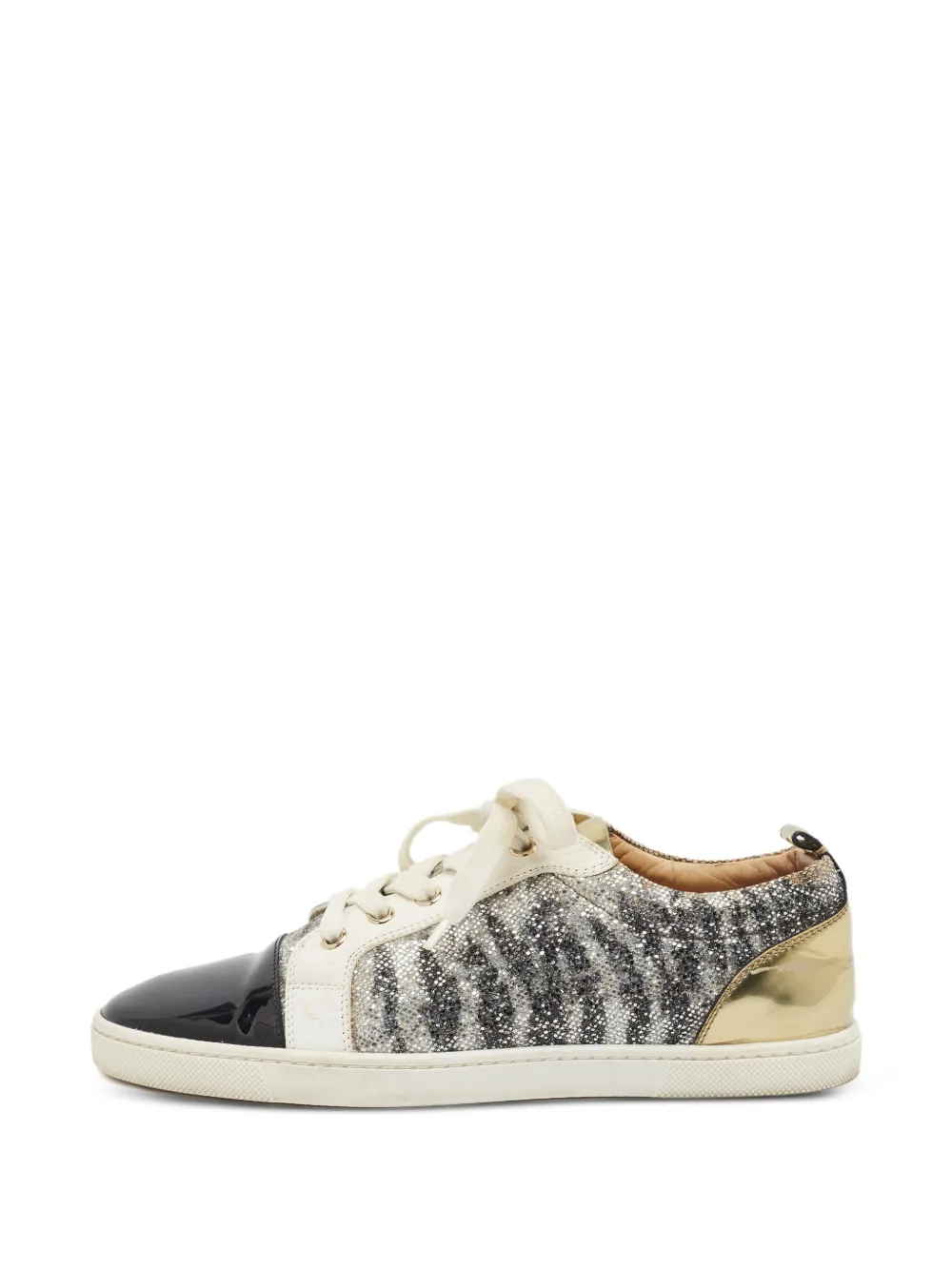 Christian Louboutin Pre-Owned Gondoliere glitter low-top sneakers - Weiß