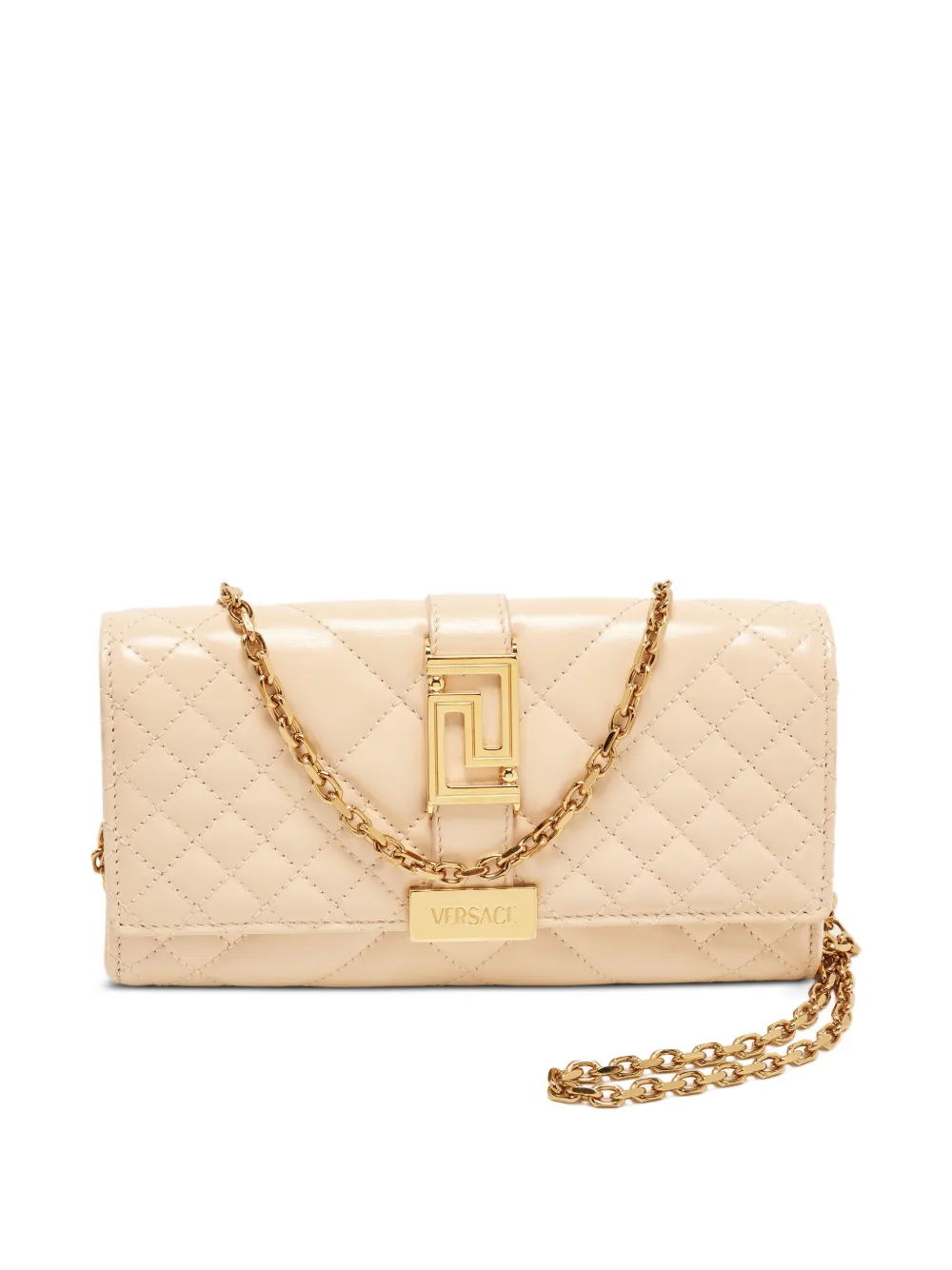Versace Pre-Owned pochette Greca Goddess à design matelassé - Tons neutres Versace Pre-Owned pochette Greca Goddess à design matelassé - Tons neutres