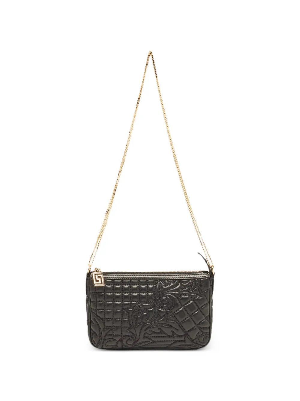 Versace Pre-Owned Vanitas Baroque-embossed shoulder bag - Black