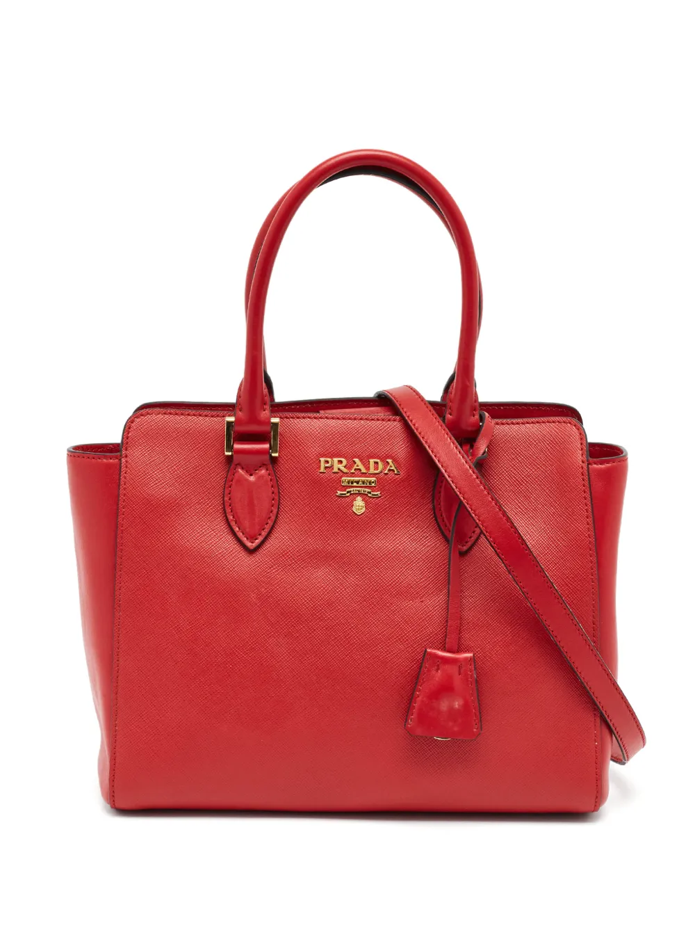 Prada Pre-Owned leather tote bag - Rosso