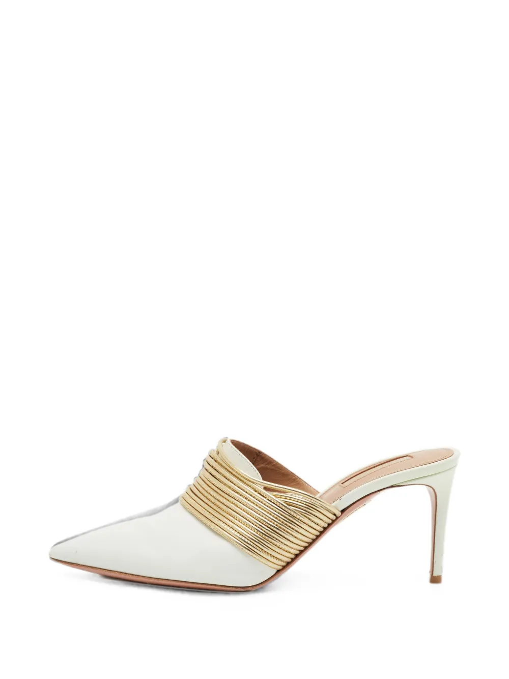 Aquazzura Rendez Vous cord-detail mules - Weiß