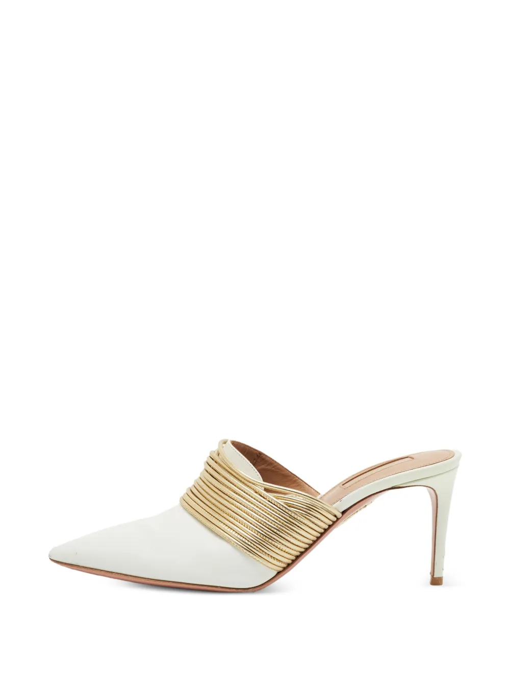 Aquazzura Rendez Vous cord-detail mules - Bianco