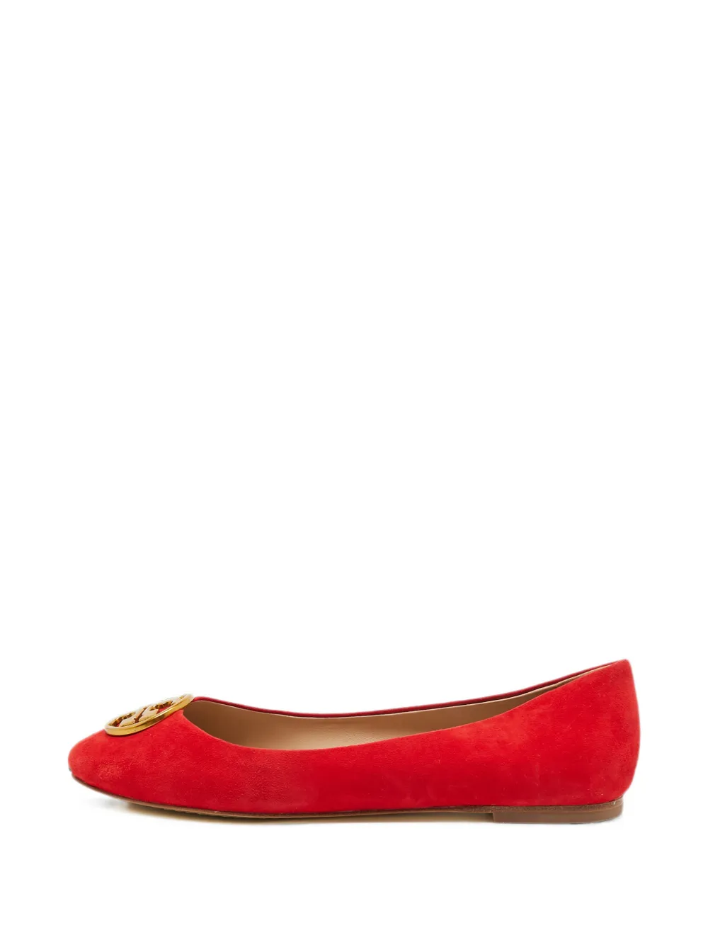 Tory Burch Chelsea logo-medallion ballet flats - Rot