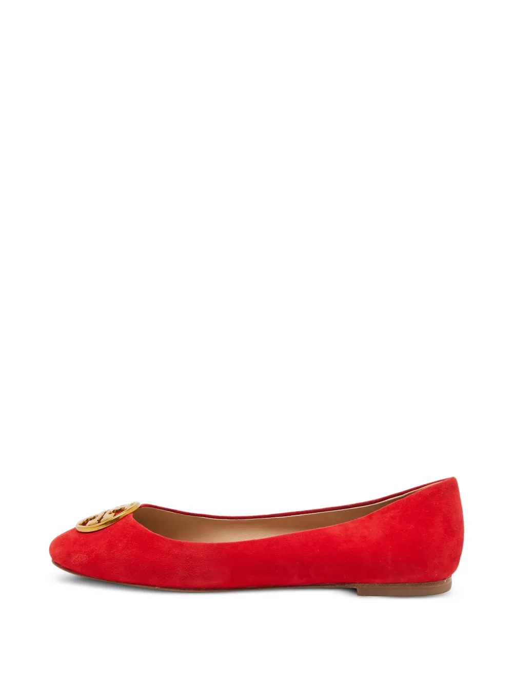 Tory Burch Chelsea logo-medallion ballet flats - Rosso