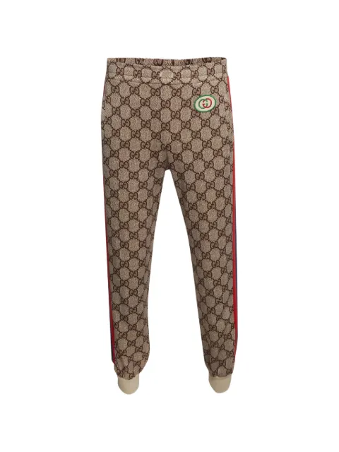 Gucci Pre-Owned monogram-print Web stripe track pants