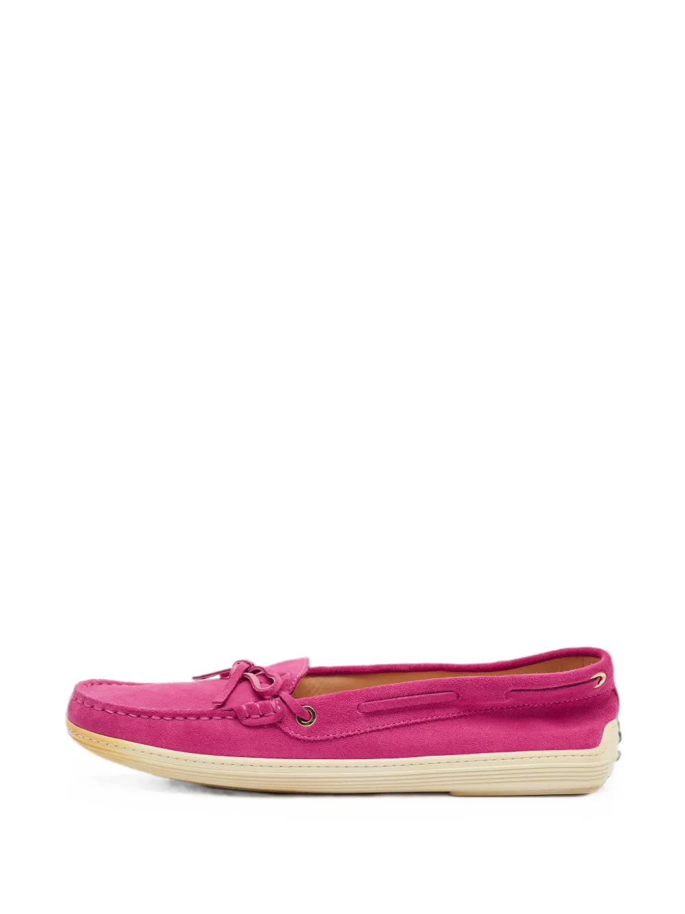 Tod's Vintage bow-detail suede loafers - Rosa