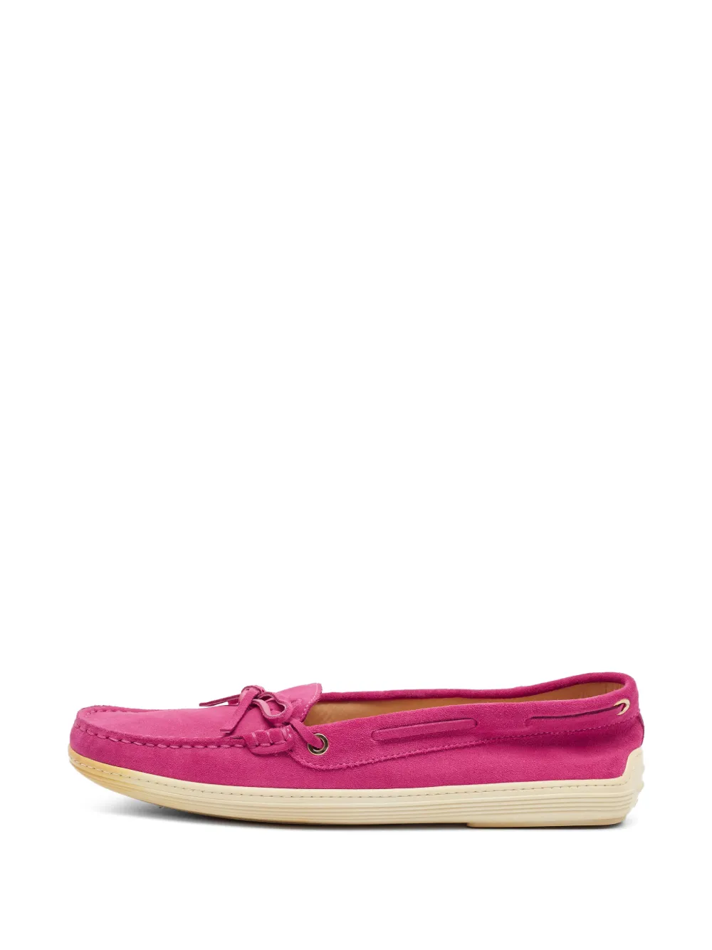 Tod's Vintage bow-detail suede loafers - Rosa