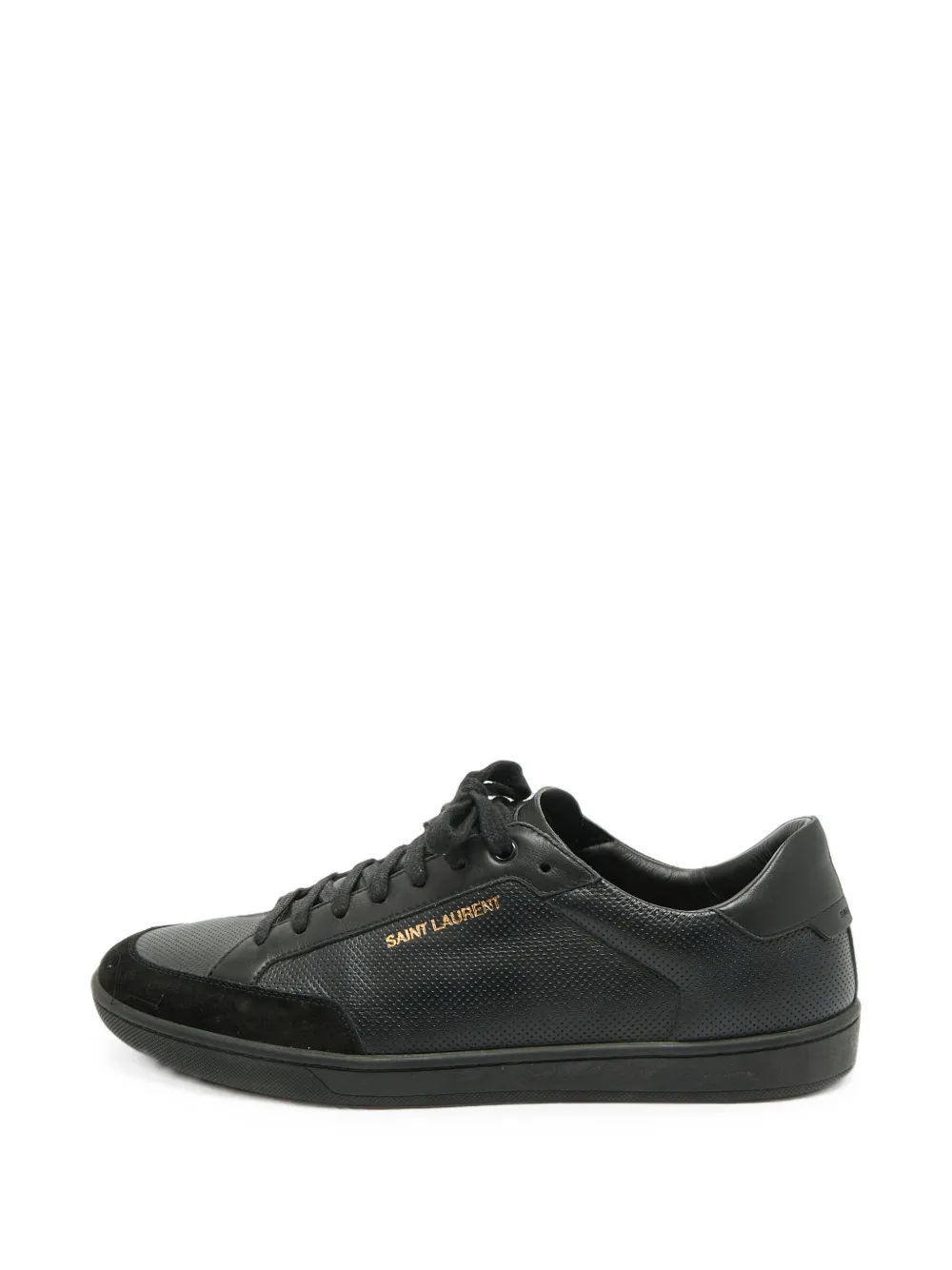 Saint Laurent Pre-Owned Court Classic perforated sneakers - Schwarz