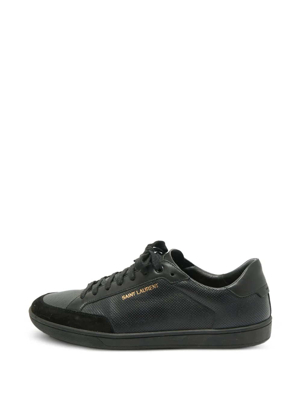 Saint Laurent Pre-Owned Court Classic perforated sneakers - Schwarz