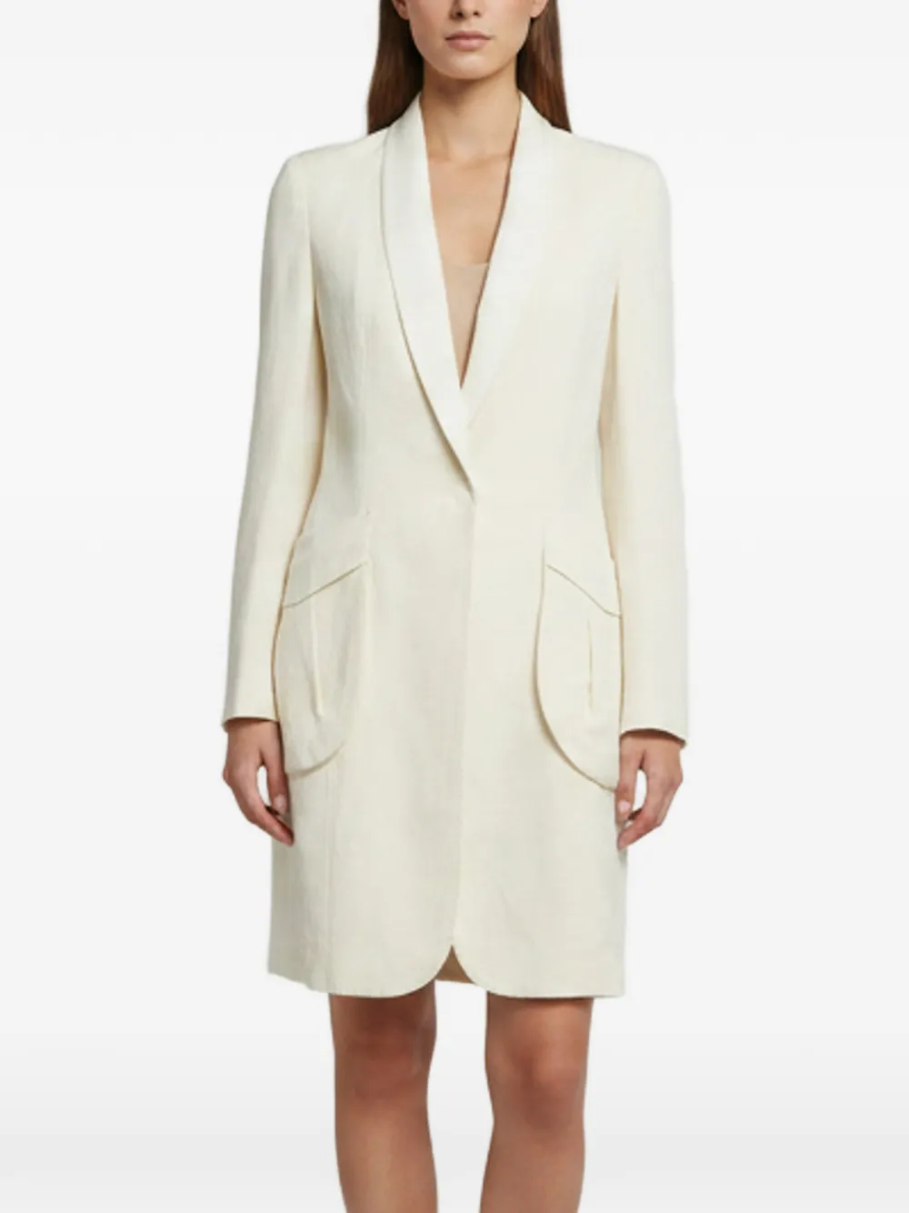 Brunello Cucinelli single-breasted coat - Weiß
