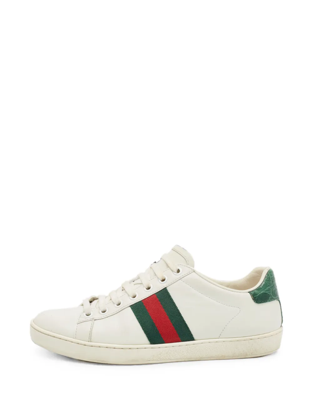 Gucci Pre-Owned Ace web sneakers - Weiß
