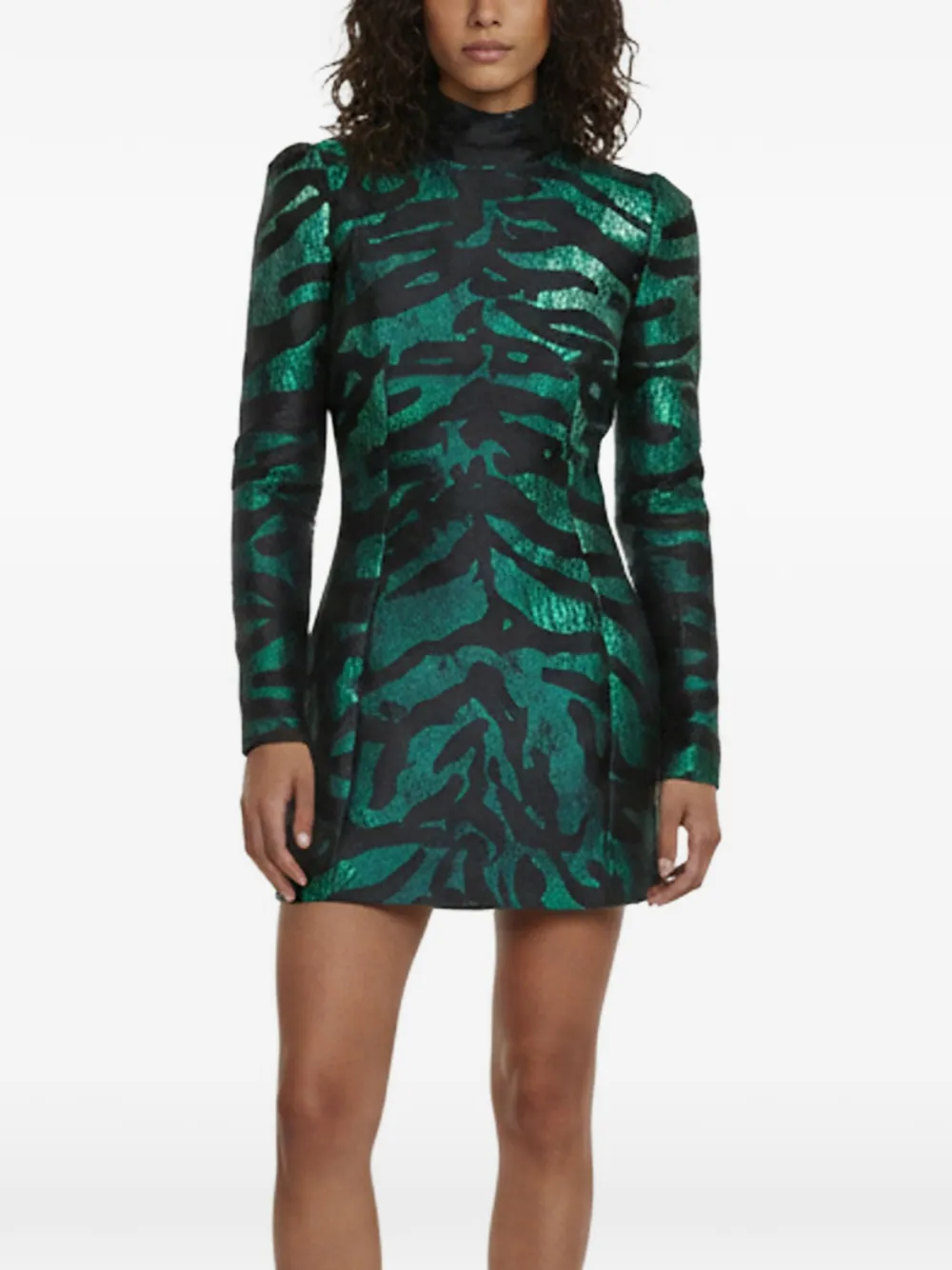 Dolce & Gabbana Pre-Owned jacquard long-sleeve dress - Grün