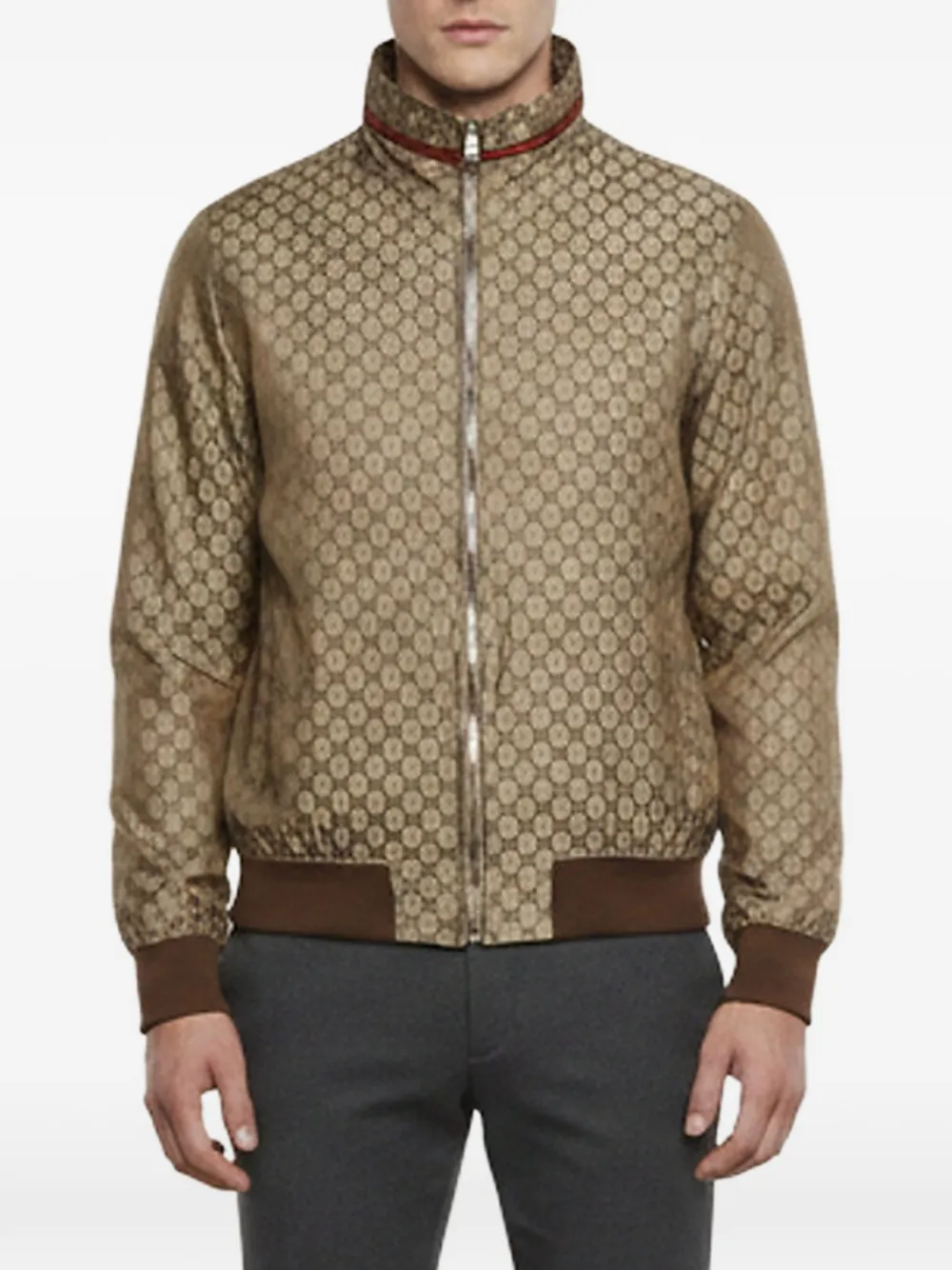 Gucci Pre-Owned GG Supreme jacquard jacket - Nude