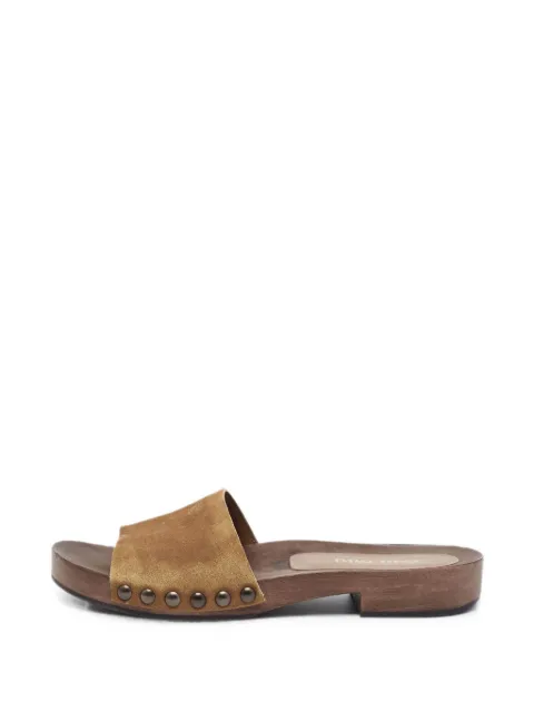 Miu Miu Pre-Owned studded leather clogs