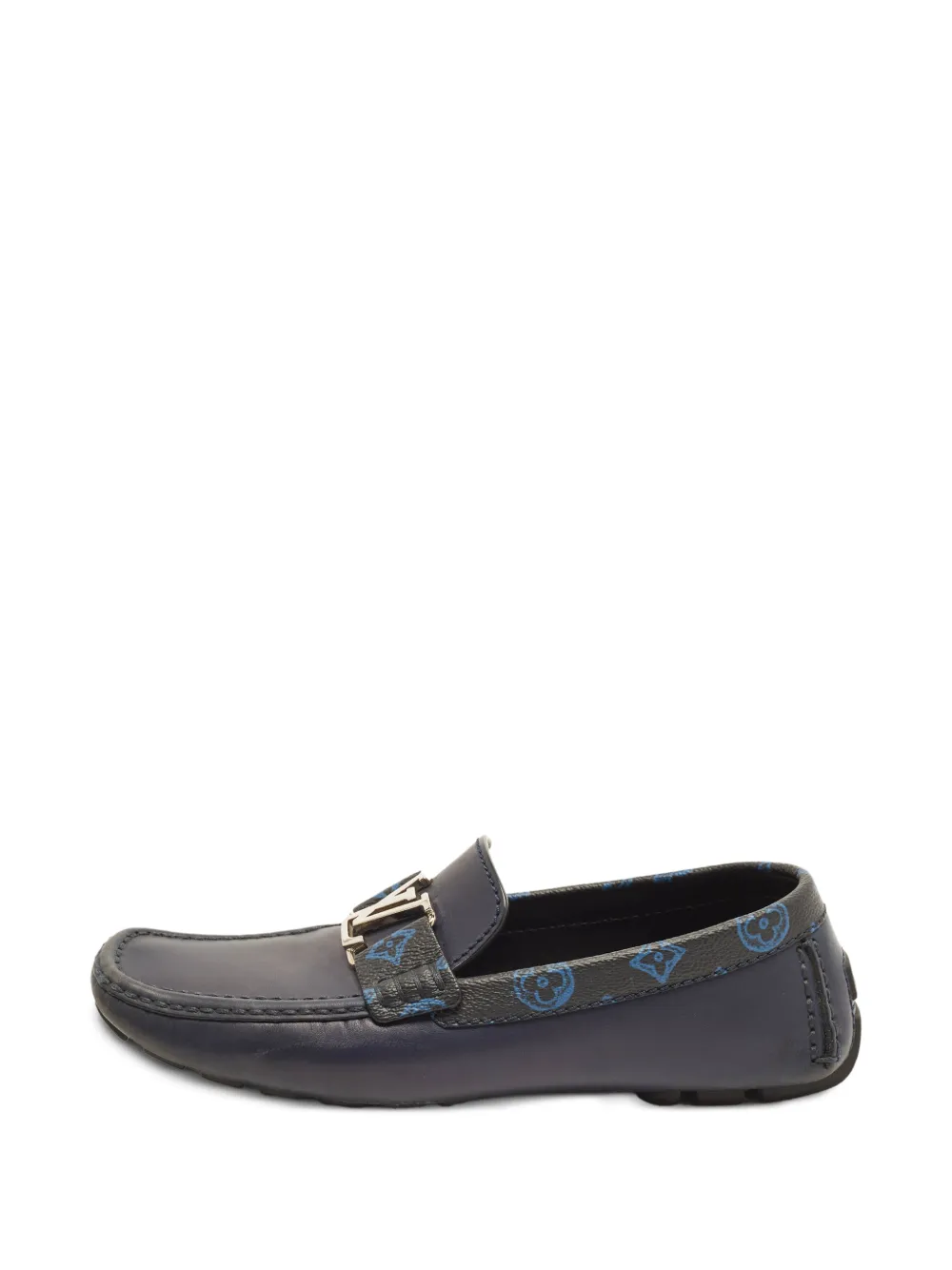 Louis Vuitton Pre-Owned mocassins Monte Carlo à logo - Bleu Louis Vuitton Pre-Owned mocassins Monte Carlo à logo - Bleu