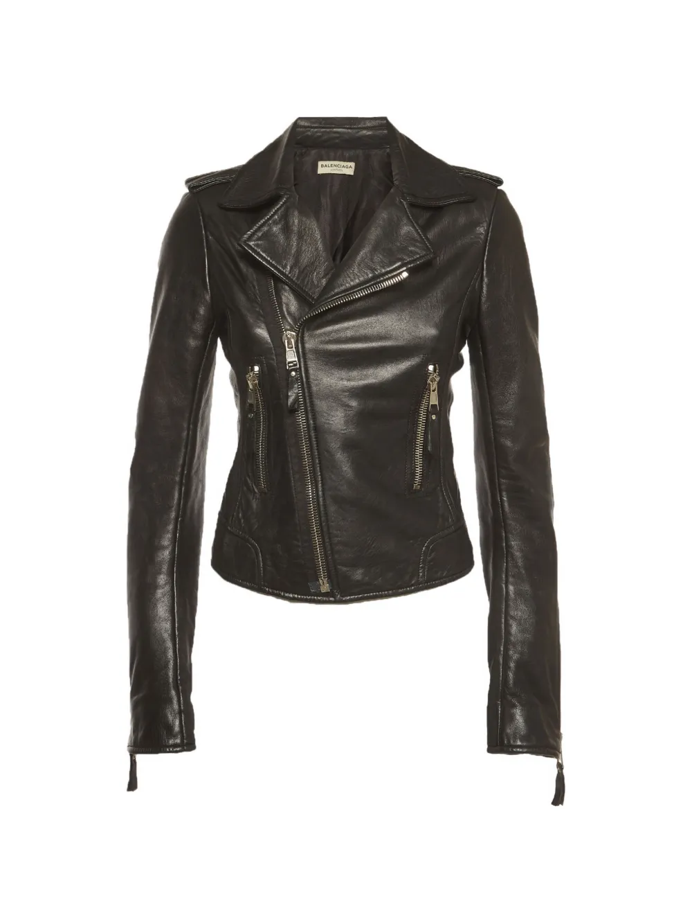Balenciaga Pre-Owned zip-up leather jacket - Schwarz