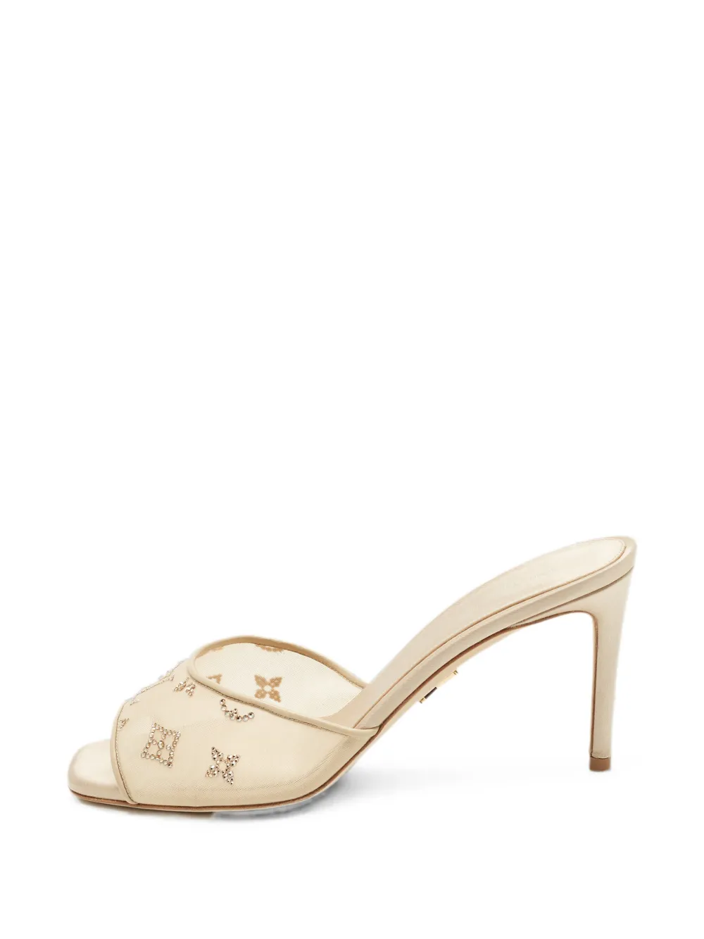 Louis Vuitton Pre-Owned Revival crystal-embellished heeled sandals - Nude