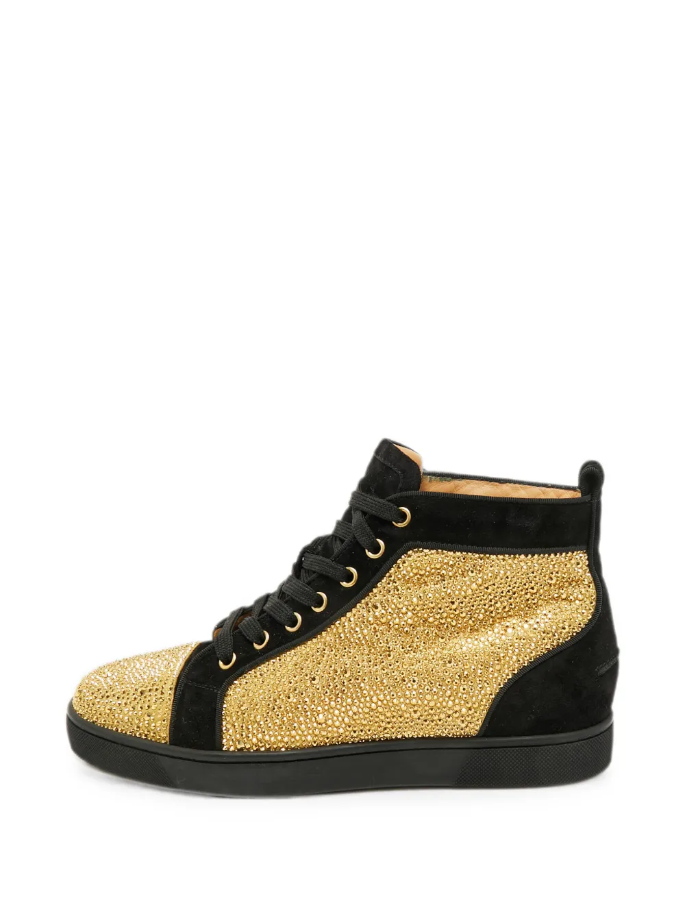 Christian Louboutin Pre-Owned Louis crystal-embellished sneakers - Schwarz