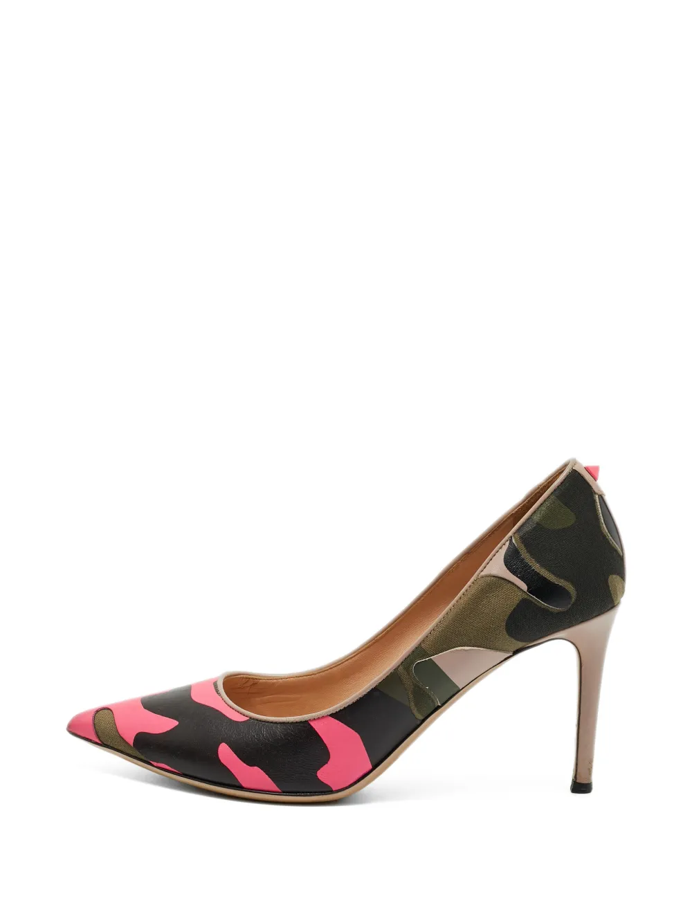 Valentino Garavani Pre-Owned Psychedelic camouflage canvas pumps - Verde
