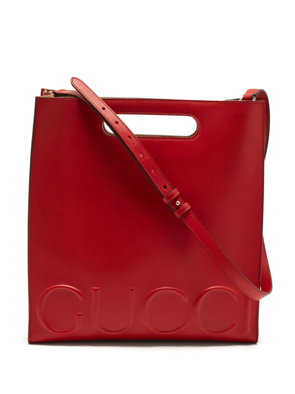Gucci Pre-Owned logo-embossed tote bag - Rosso