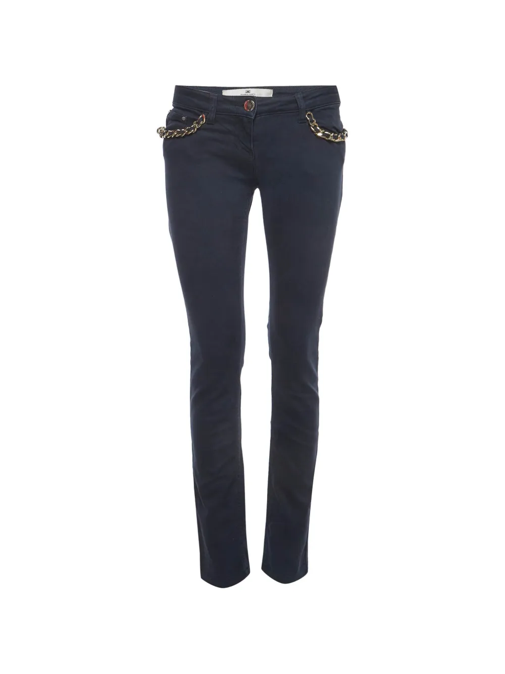 Elisabetta Franchi chain-detail slim-fit jeans - Blu