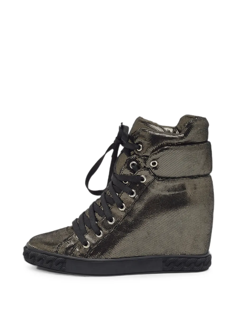 Casadei Vintage Renna wedge-heel high-top sneakers - Gold