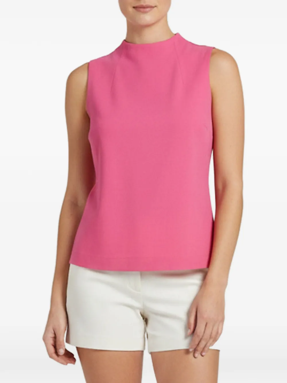 alice + olivia mock-neck sleeveless top - Rosa