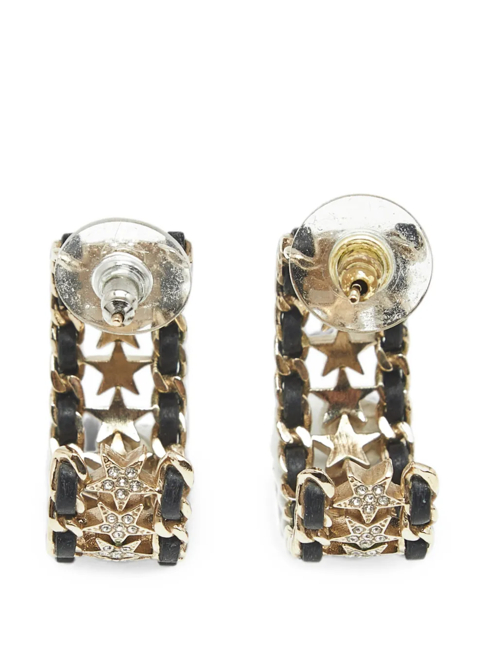 CHANEL Pre-Owned CC star hoop earrings - Gold