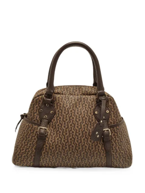 Aigner Vintage monogram side-pocket tote bag