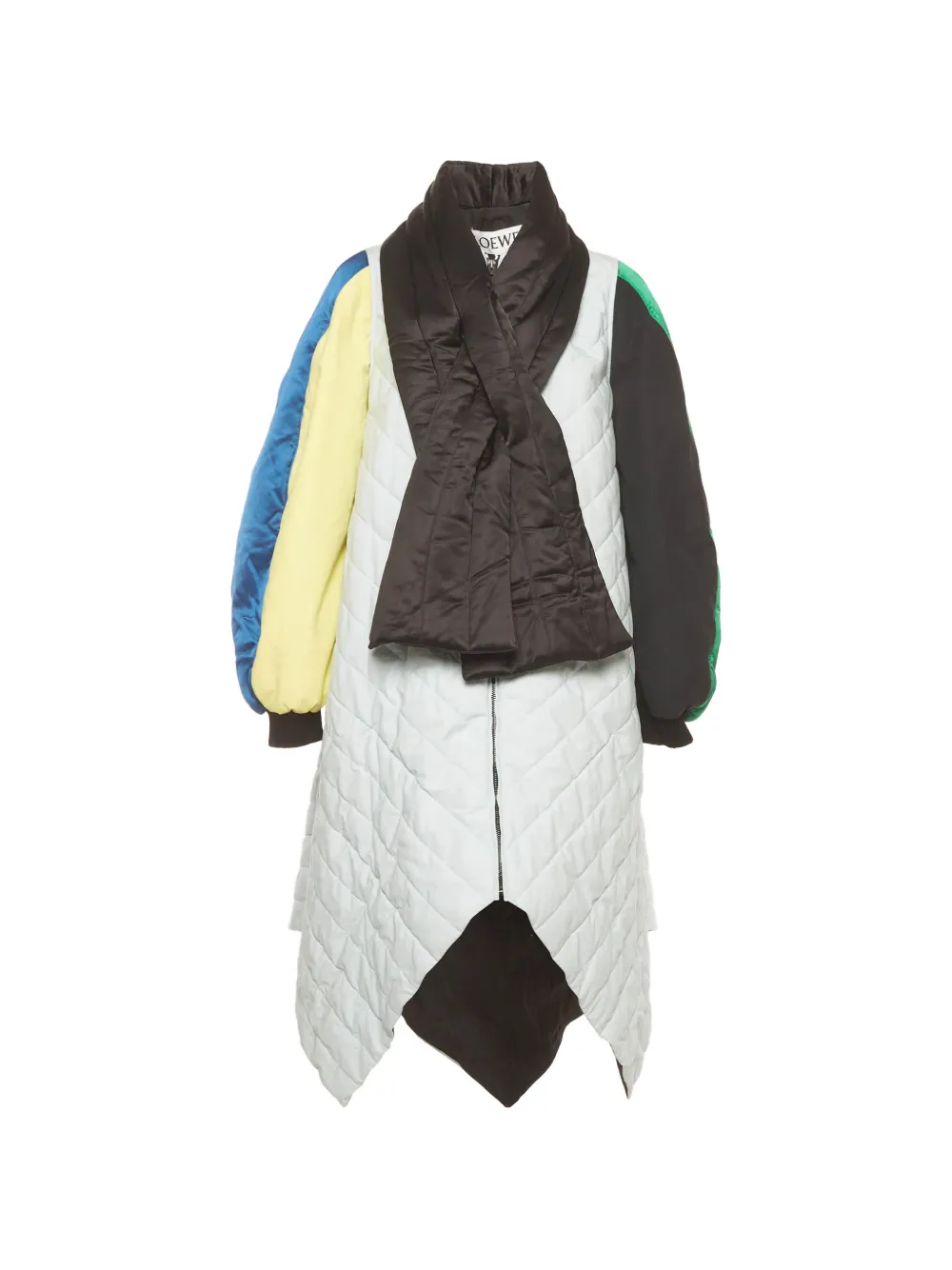 Loewe Pre-Owned quilted color-blocked coat - Weiß