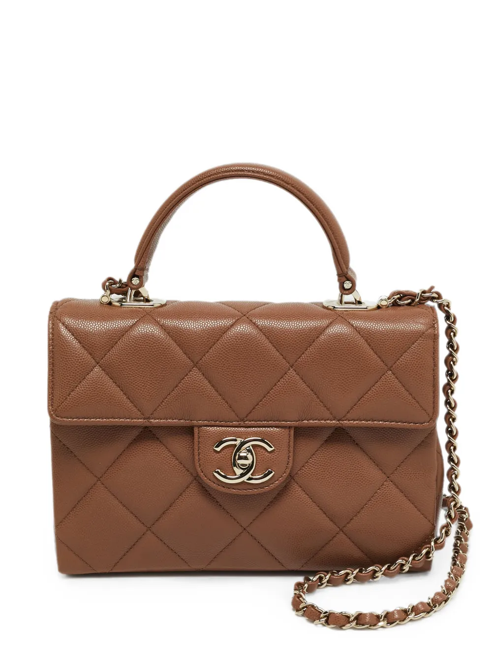 CHANEL Pre-Owned quilted CC turn-lock tote bag - Braun