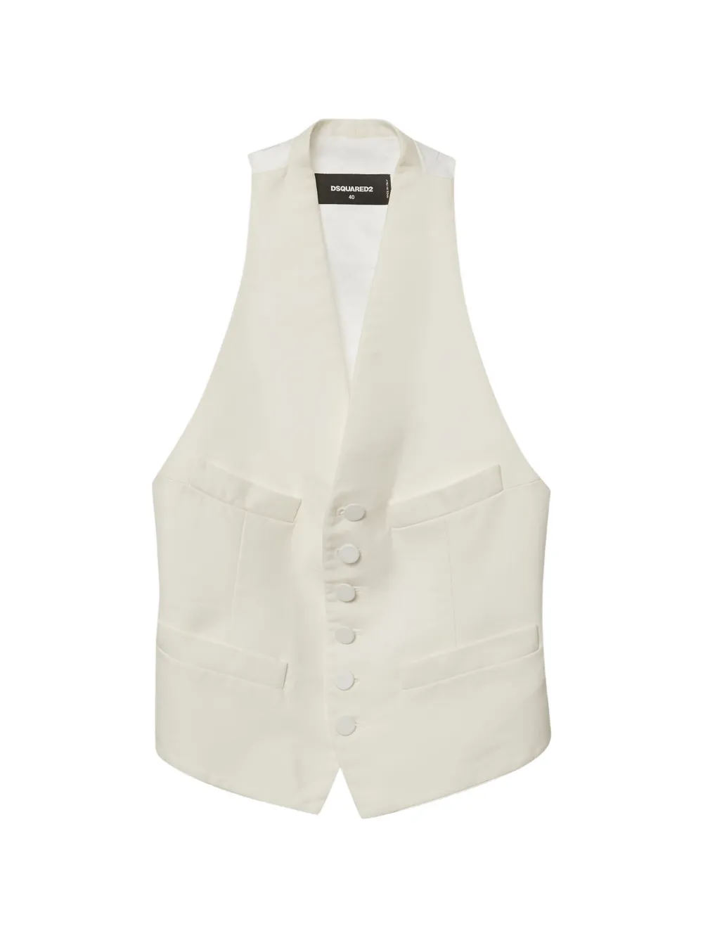 DSQUARED2 V-neck welt-pocket waistcoat - Toni neutri