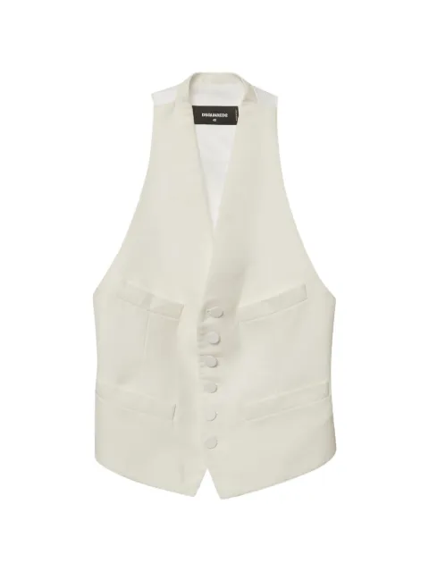 DSQUARED2 V-neck welt-pocket waistcoat