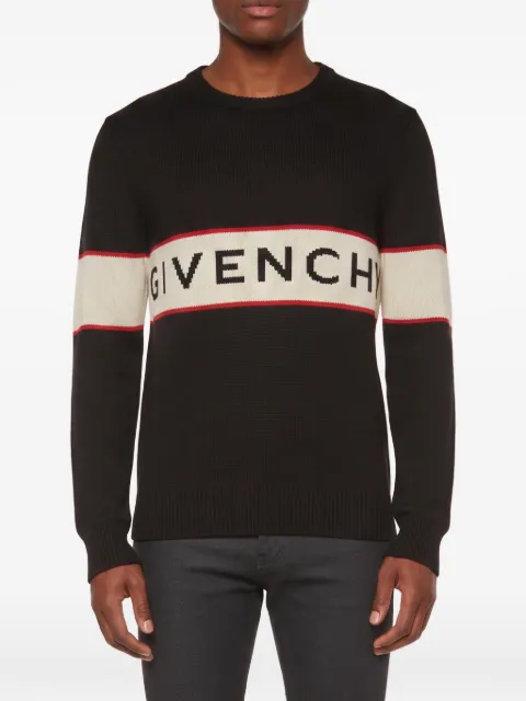 Givenchy Pre-Owned logo intarsia sweater