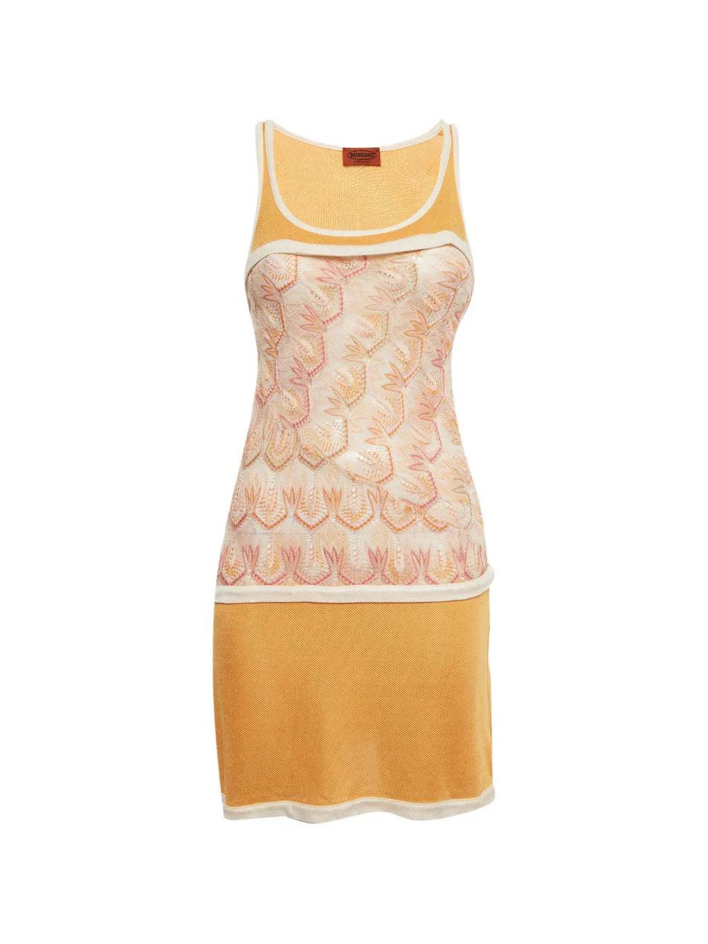 Missoni Pre-Owned mini crochet tiered dress - Arancione