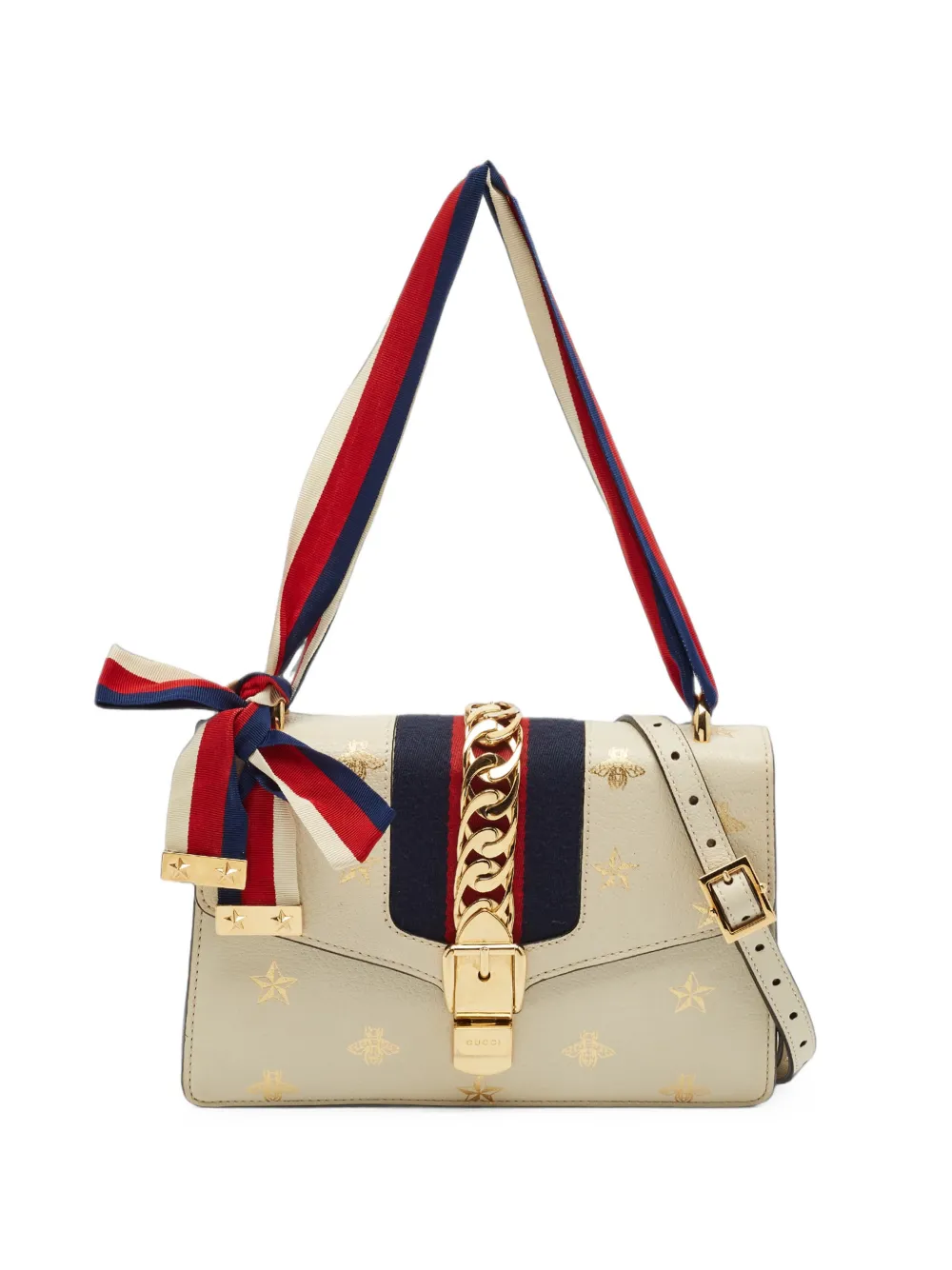 Gucci Pre-Owned Sylvie star-print shoulder bag - Nude