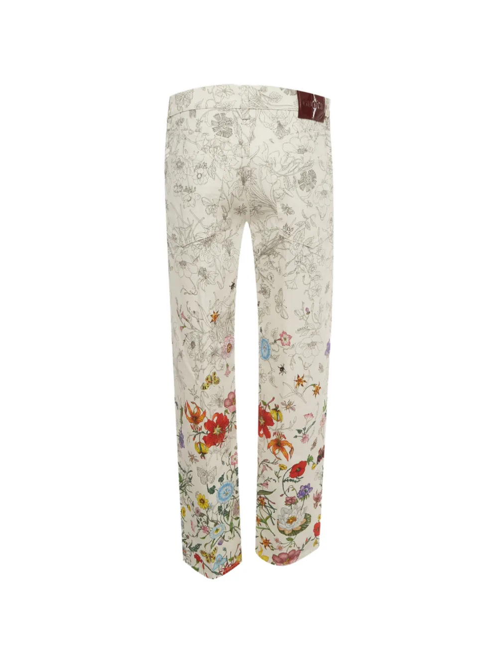 Gucci Pre-Owned floral-print jeans - Nude
