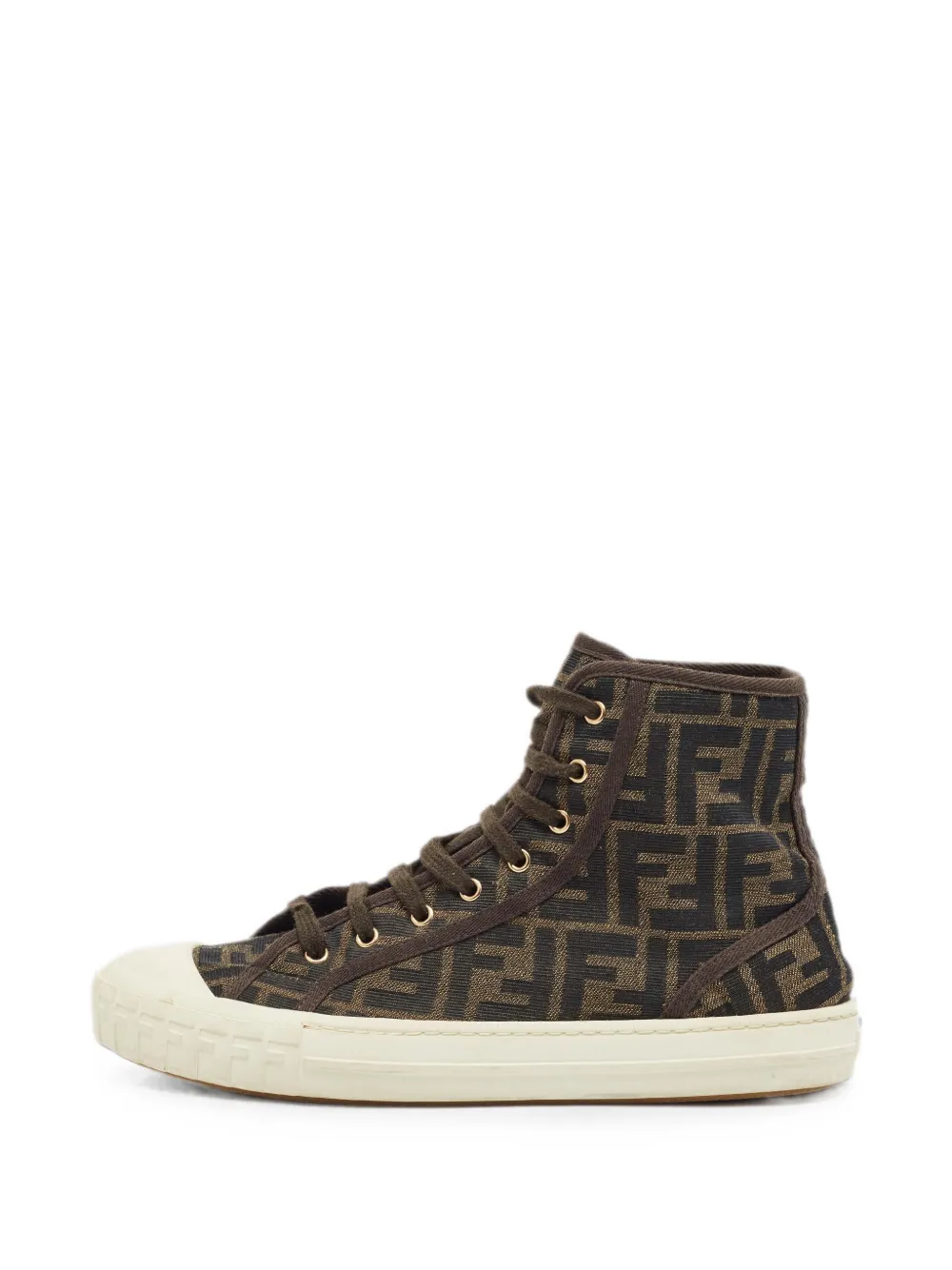 Fendi Pre-Owned FF-motif Domino sneakers - Braun
