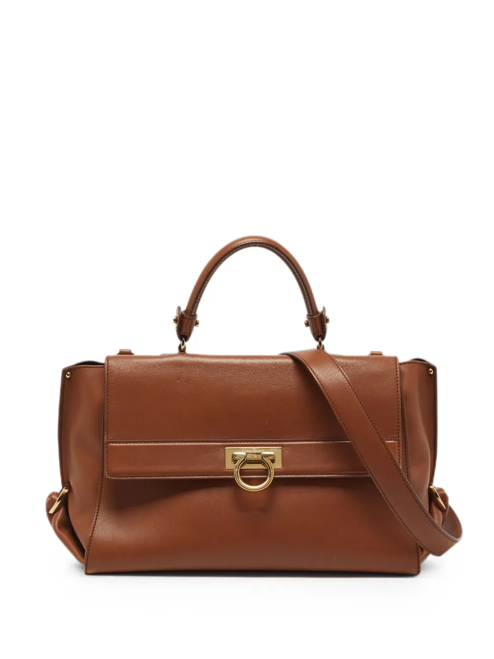 Ferragamo Pre-Owned large Sofia gancini handbag - Braun