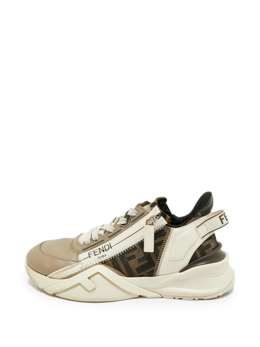 Fendi Pre-Owned Flow Zucca canvas sneakers - Toni neutri