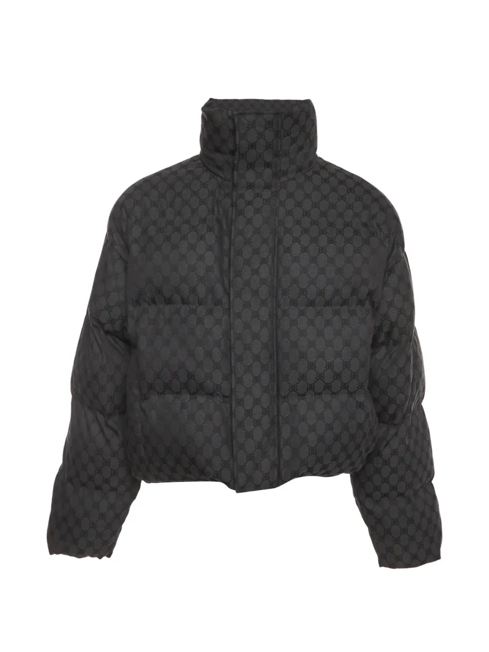 Balenciaga Pre-Owned Monogram jacquard puffer jacket - Schwarz