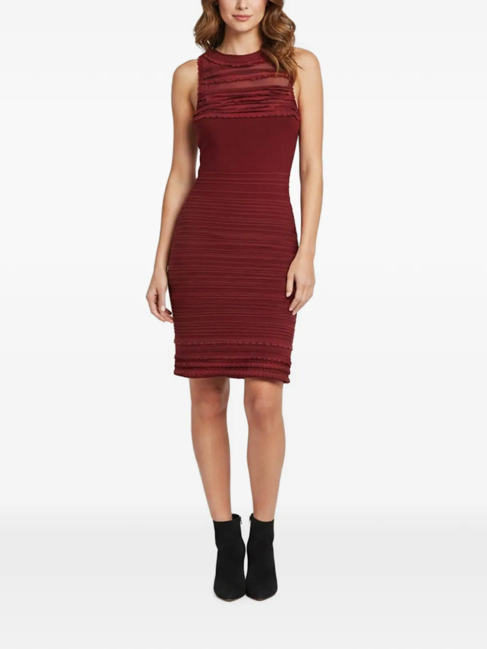 Roberto Cavalli Vintage mesh panel bodycon mini dress - Rot