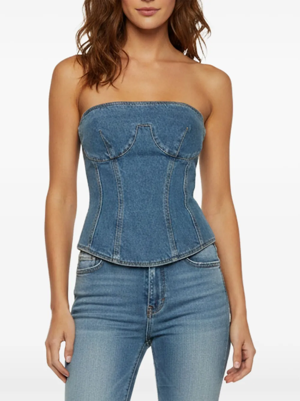 Magda Butrym Top senza spalline - Blu