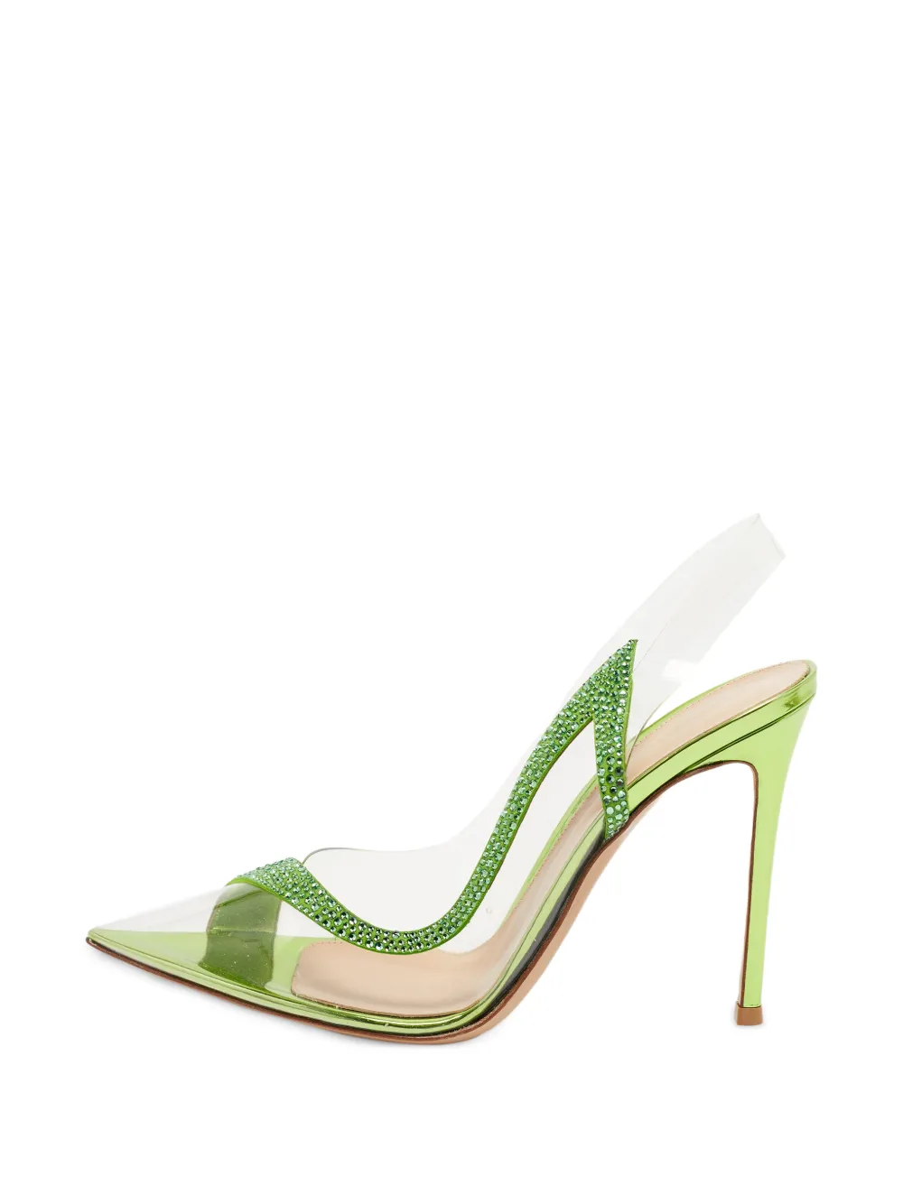 Gianvito Rossi Hortensia crystal-embellished pumps - Grün