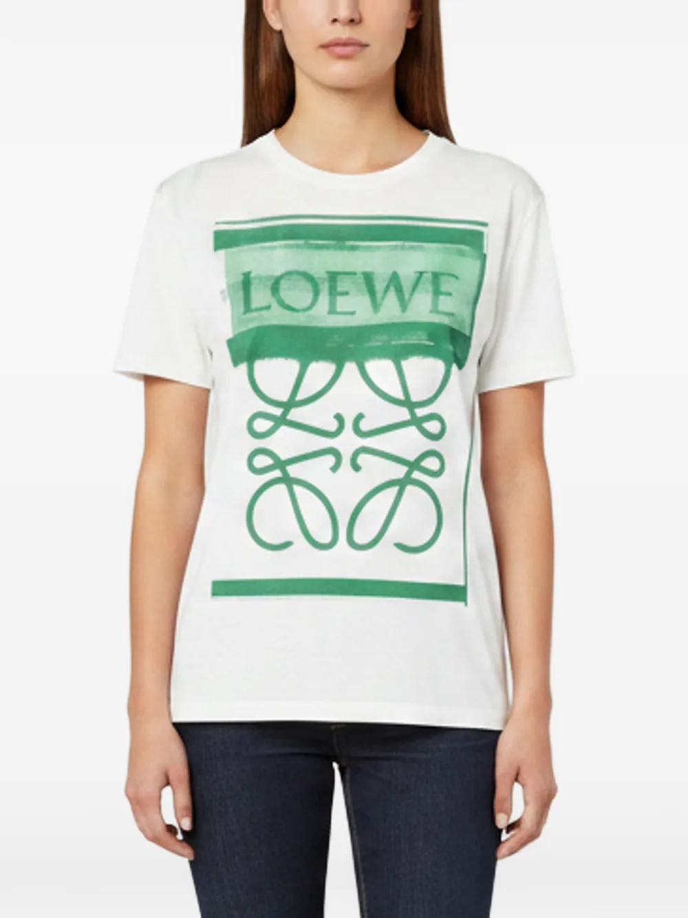 Loewe Pre-Owned logo-print T-shirt - Weiß