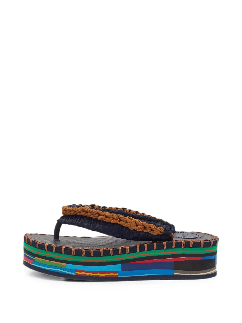 Chloé Pre-Owned thong platform flip-flops - Schwarz