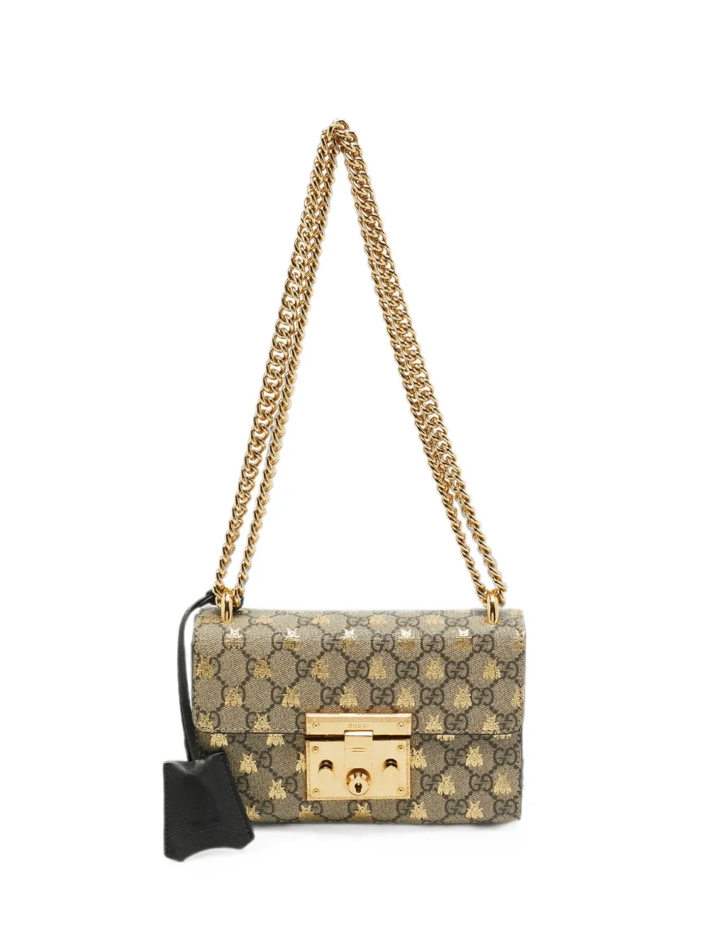 Gucci Pre-Owned Padlock GG Supreme shoulder bag - Nude